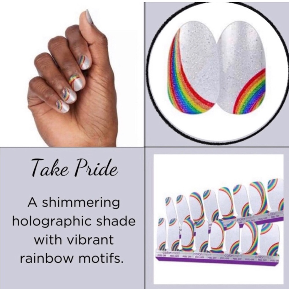 Holographic Rainbow Nail Wraps “Take Pride”